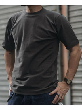 10.6 oz Reverse Weave T-Shirt - Dark Gray Bronson Mfg. Co. L🇺🇸USA SHIP
